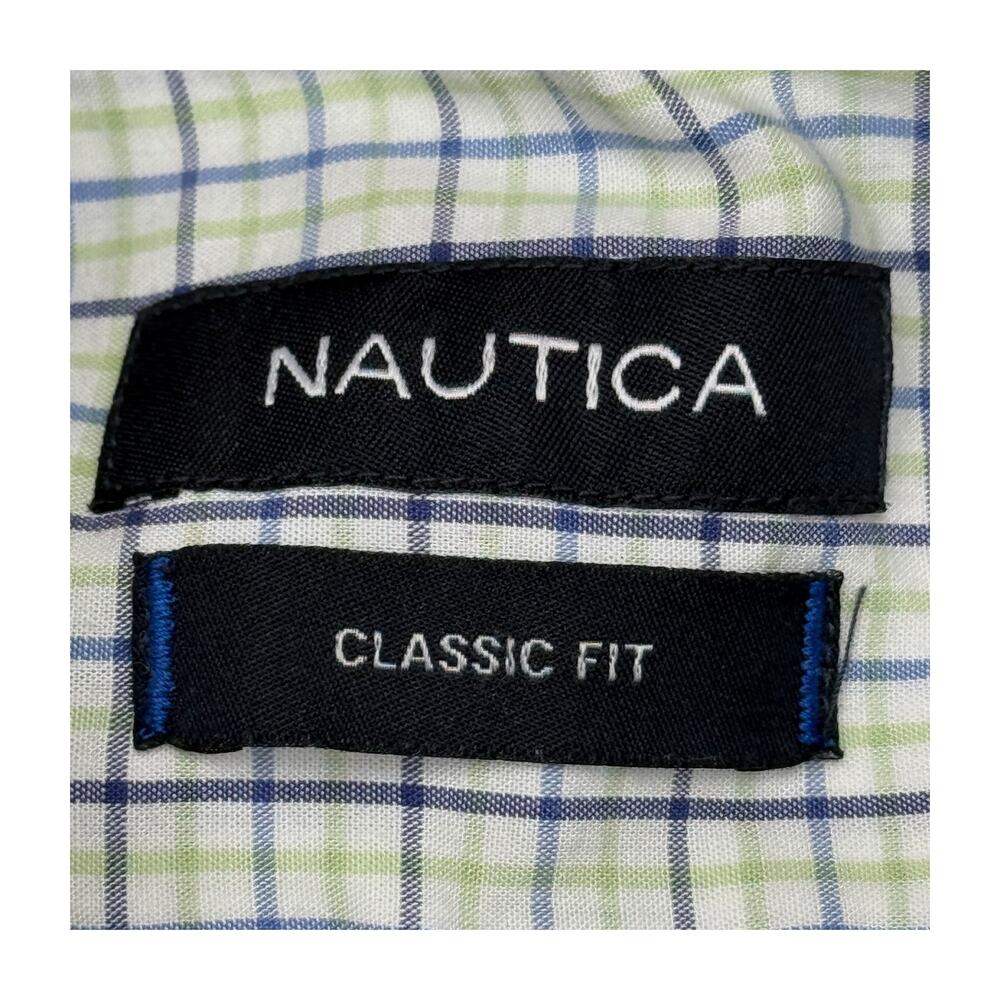 Nautica Classic Fit Plaid Button Down Shirt Mens 16.5 34 35 - Picture 4 of 10